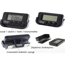 Buğz Ev ve Araç Tipi Dijital Saat Kronometreli Alarmlı Pilli Saat