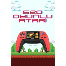 Asiltech 520 Retro Oyunlu El Konsolu Taşınabilir Atari Oyun Konsolu Ergonomik Tasarım ile