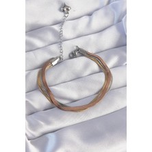 Buğz 316L Çelik Renkli Italyan Zincir Model Çoklu Bileklik