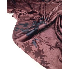 Kumaş Parça Bordo Desenli Ince Yumuşak Jarse En: 140CM
