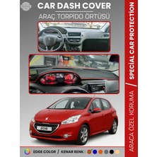 E-BİZ Peugeot 208 A9 (2012-2019) Torpido Örtüsü Ön Panel Koruma Tam Uyum Uv Koruma Kaymaz Kolay Montaj