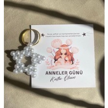 Umut Hediyecilik Anneler Günü Hediyesi Inci Yıldız Anahtarlık 6 Adet