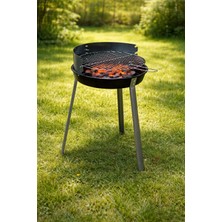 Padilon Orta Boy Kömürlü Mangal Krom Izgara 35X35 cm Taşınabilir Bahçe Balkon Piknik Mangal