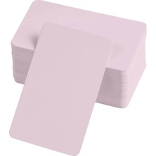 Buğz Boş Kelime Kartları 5x8 cm - 50 Adet Oval Kenarlı | Tabu & Not Kartları - Pembe