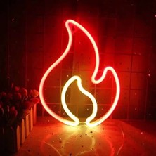 Buğz Duvara Asmalı Neon Alev LED
