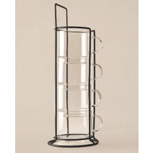 Buğz Standlı Borosilikat 4'lü Fincan Seti