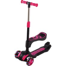 Senka Mey Ithalat® Cool Wheels Combo Oturaklı Scooter Pembe