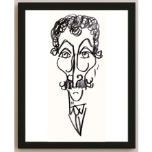 Karikatural Nezih Danyal Tipler Kişiye Özel Sertifikalı Sınırlı Fine Art Karikatür Baskı NTP00052