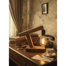 Yediotuz Digital Pazarlama Archer Black Edition – Masif Ahşap Modern Masa Lambası