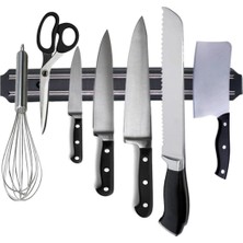 Buğz ® Mıknatıslı Paslanmaz Duvar Bıçak Askısı Standı 33 cm  Aparat