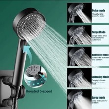 Buğz 5 Kademeli Duş Başlığı Siyah