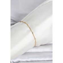 Buğz cm 14K Gold Renk Ezme Burgu Zincir Model Kadın Bileklik