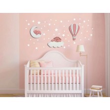 Missidea Ay Işığında Fil - Kapadokya Işığı ve Tatlı Uykular Kuzusu Seti Pembe