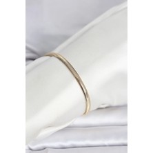 Buğz cm 14K Gold Renk Yassı Yılan Zincir Model Kadın Bileklik