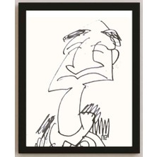 Karikatural Nezih Danyal Tipler Kişiye Özel Sertifikalı Sınırlı Fine Art Karikatür Baskı NTP00099