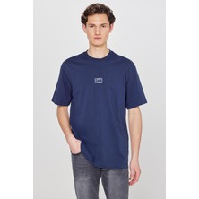 Lee Mid Logo Erkek T-Shirt L2520302410 Navy
