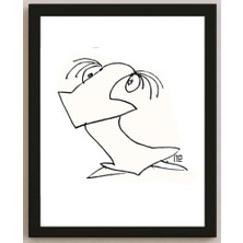 Karikatural Nezih Danyal Tipler Kişiye Özel Sertifikalı Sınırlı Fine Art Karikatür Baskı NTP00098