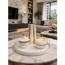 Nox Atelier Aura Gold 3’lü Dekoratif Tepsi Seti