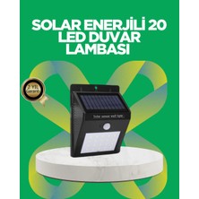 Starseven Solar Enerjili 20 LED Hareket Sensörlü Duvar Lambası
