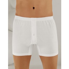 Şahinler Penye Düğmeli Boxer Beyaz ME010