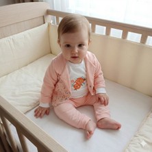 Babyim Kız Bebek Ceketli ve Nakışlı 3'lü Takım