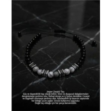 Begonia Accessories Jasper Doğal Taş Bileklik Unisex Ayarlanabilir Ipli Bileklik Topraklayıcı Enerji Taşı Denge ve Güç