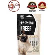 Promore Creamy Beef Kedi Krema Ödül Maması 70 gr (5X14 Gr) %70 Gerçek Et, Taurin & Prebiyotik ,sığır Etli