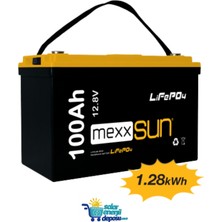 Sed Mexxsun Lityum Akü 12,8V 100AH Lifepo4 1280WH 0,8 Ah Akım ile Güçlü Performans