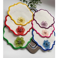 Elçiçek Homedecor Sunum Peçete,kokteyl Peçete,kahve Yanı Sunum Peçete (Renkli) 6ADET