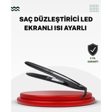 Uslucan Alışveriş 2025 Seri Profesyonel Isı Ayarlı Titanyum Kaplama Saç Düzleştirici Dijital Ekranlı