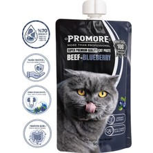 Promore Beef & Blueberry Kedi Paste 90 gr – %70 Gerçek Et Içeriği, Taurin & Prebiyotik Destek