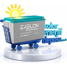 Sed Exelon 12 Volt 200 Amper Jel Akü Derin Döngü Deep Cycle