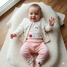 Babyim Kız Bebek Fisto Yakalı Hırkalı 3'lü Takım