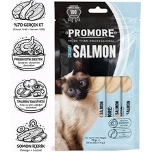 Promore Creamy Salmon Kedi Krema Ödül Maması 70 gr (5X14 Gr) %70 Gerçek Et, Taurin,somon Balıklı ve Tavuklu