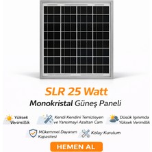 Sed Slr 25 Watt Monokristal Güneş Paneli