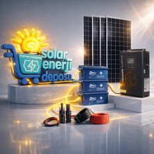 Sed Solar Enerji Deposu 2kw Karavan Solar Enerji Paketi | 210W Panel + 200AH Jel Akü