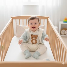 Babyim Kapşonlu Hırkalı 3'lü Takım