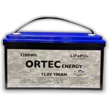 Sed Ortec Solar 12.8 V 100 Ah Lifepo4 Plastik Kasa Batarya