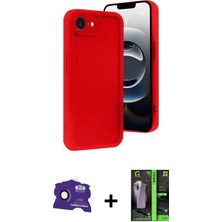 Cepte Toptan iPhone 16E Yankı Yansıma Özel Seri - Şeffaf 360 Full Body Arka Koruyucu + Siyah Bilvis Titan Kamera Lens