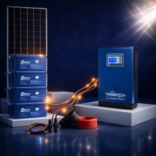 Sed Solar Enerji Deposu 3kw Solar Enerji Paketi – 395W Panel, 200AH Jel Akü