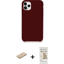 Cepte Toptan iPhone 11 Pro Zirve Modern Özel Seri - Siyah Mat Seramik Nano Ekran Koruyucu + Sarı Renkli Kamera Lens Koruma Cam