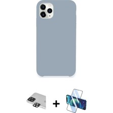 Cepte Toptan iPhone 11 Pro Max Zirve Modern Özel Seri - Siyah 3D Antistatik Seramik Nano Ekran Koruyucu + Siyah Pers Alüminyum Kamera Lens