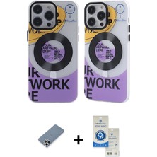 Cepte Toptan iPhone 12 Pro Max Nova Doku Koleksiyonu - Şeffaf Royal Nano Ekran Koruyucu + Gümüş Metal Kamera Lens Koruma Cam