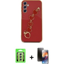 Cepte Toptan Galaxy A24 4g Nova Işık Prime - Siyah 3D Antistatik Mat Seramik Nano Ekran Koruyucu + Gümüş Raze Metal Kamera Lens