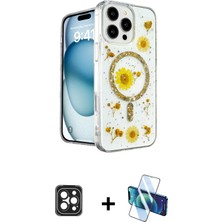 Cepte Toptan iPhone 16 Pro Max Kozmos Doku - Siyah 3D Antistatik Cam Ekran Koruyucu + Siyah Pvd Metal Kamera Lens