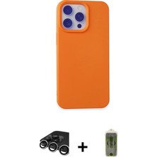 Cepte Toptan iPhone 15 Pro Max Ahenk Serisi - Siyah Joko Magic 5d Hayalet Cam + Gümüş Raze Metal Kamera Lens