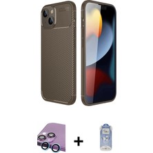 Cepte Toptan iPhone 14 Eksen Form Prime - Siyah Joko Magic 5d Cam + Mavi Raze Metal Kamera Lens