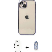 Cepte Toptan iPhone 14 Vadi Minimal - Siyah Joko Magic 5d Cam + Gümüş Shine Kamera Lens