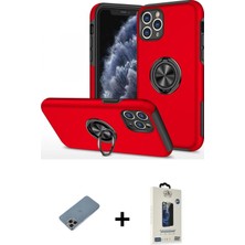 Cepte Toptan iPhone 11 Pro Max Odak Form Prime - Siyah Bilvis Hayalet Cam Ekran Koruyucu + Gökkuşağı Shine Kamera Lens Koruma Cam