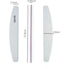 ERHCE Protez Tırnak -Kalıcı Oje Için Kağıt Törpü-Manikür/pedikür 100/180 Gritli 5 Li Törpü